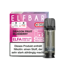 Elfbar Elfa Pod - Dragon Fruit Blueberry - 20mg Nikotinsalz - 2er Pack