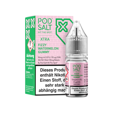 Pod Salt X - Fizzy Watermelon Gummy - Nikotinsalz Liquid - 10mg