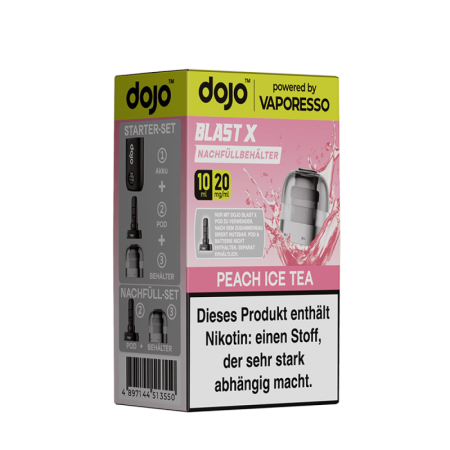 Vaporesso dojo Blast X Einweg Pod - Peach Ice Tea - 20mg Nikotinsalz 10ml