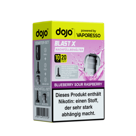 Vaporesso dojo Blast X Einweg Pod - Blueberry Sour Raspberry - 20mg Nikotinsalz 10ml