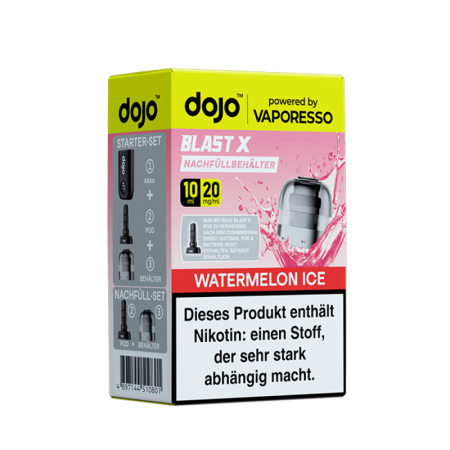Vaporesso dojo Blast X Einweg Pod - Watermelon Ice - 20mg Nikotinsalz 10ml