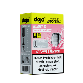 Vaporesso dojo Blast X Einweg Pod - Strawberry Ice - 20mg Nikotinsalz 10ml