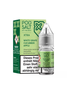 Pod Salt X - White Grape Cucumber Apple - Liquid 20mg 10ml