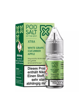 Pod Salt X - White Grape Cucumber Apple - Liquid 10mg 10ml
