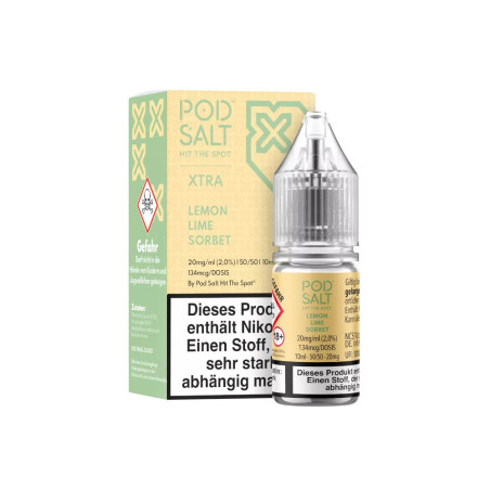 Pod Salt X - Lemon Lime Sorbet - Liquid 20mg 10ml