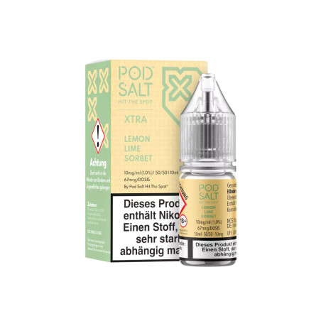 Pod Salt X - Lemon Lime Sorbet - Liquid 10mg 10ml