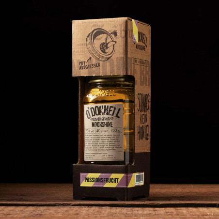 O'Donnell Moonshine - Passionsfrucht - Geschenkset (Ausgießer + 700ml Glas)