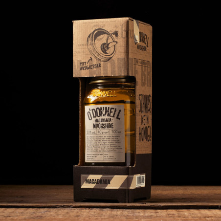 O'Donnell Moonshine - Macadamia - Geschenkset (Ausgießer + 700ml Glas)