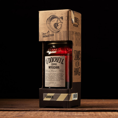 O'Donnell Moonshine - Cookie - Geschenkset (Ausgießer + 700ml Glas)