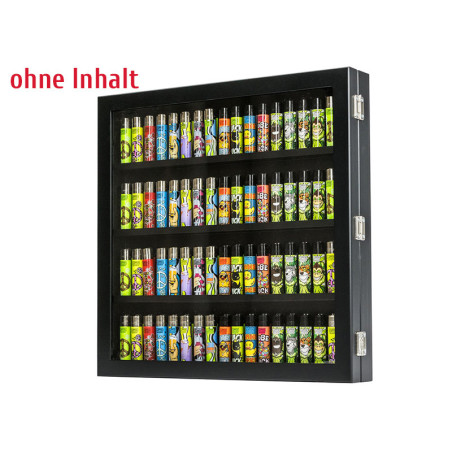 Clipper Vitrine leer für 72 Clipper - Schwarz