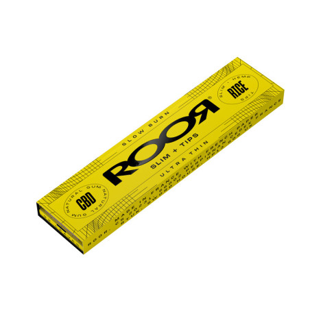 RooR Rolling Paper - Slim - Rice 32 Blatt + Tips