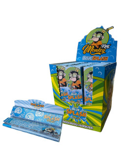 Monkey King Rolling Papers mit Filter Tips - Blue Splash Touch