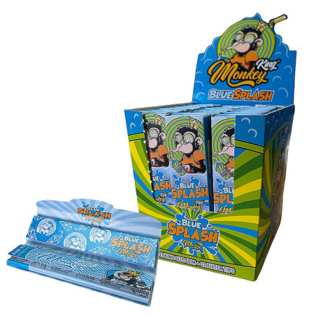 Monkey King Rolling Papers mit Filter Tips - Blue Splash Touch