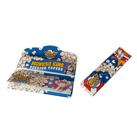 Monkey King Rolling Papers mit Filter Tips - Popcorn Touch and Smell