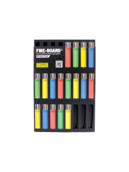 FIRE-BOARD - Sammel-Board für Clipper Feuerzeuge - Für 24 Clipper Classic Large