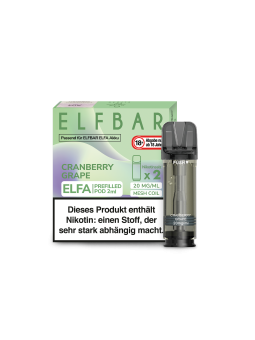 Elfbar Elfa Pod – Cranberry Grape | 20mg Nikotinsalz | 2er Pack